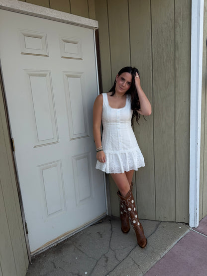 Abilene Eyelet Mini Dress