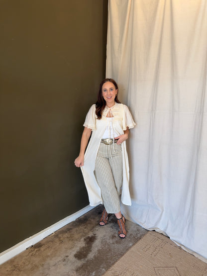 Viva Ruffle Tie Kimono