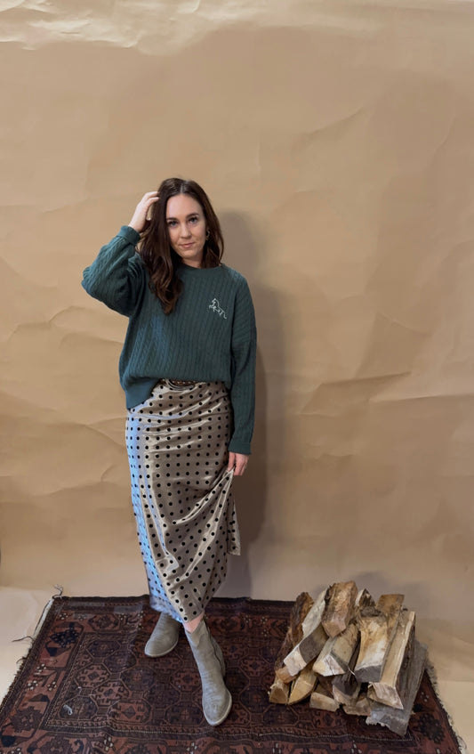 Cable Knit Horse Sweater