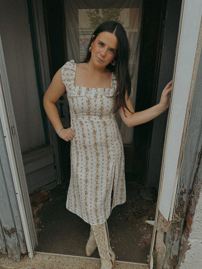 Rosie Ruffle Trimmed Midi Dress