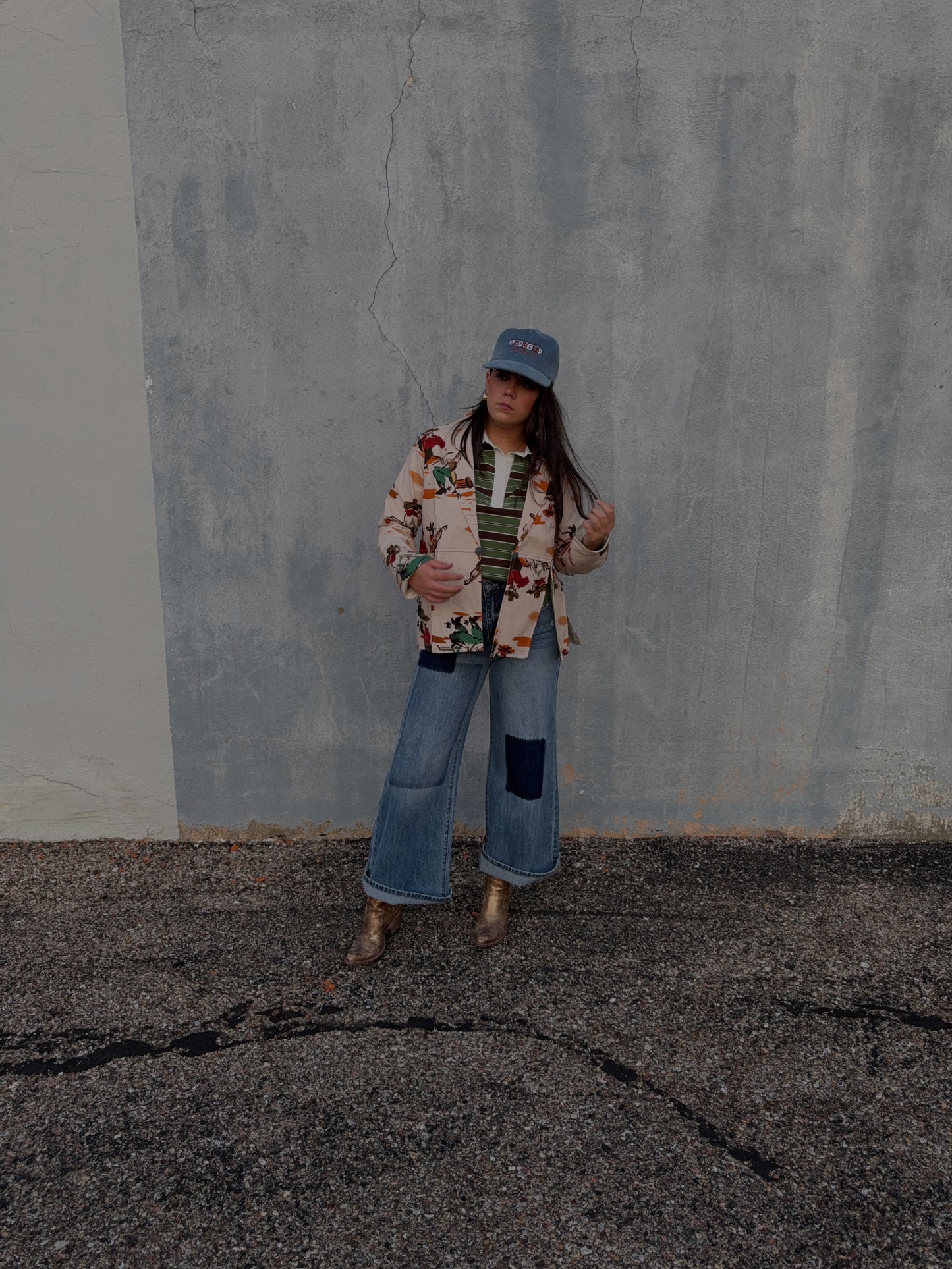 Wagon Wheel Printed Blazer
