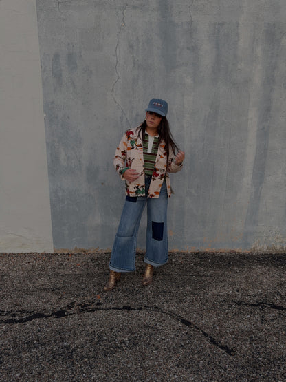 Wagon Wheel Printed Blazer
