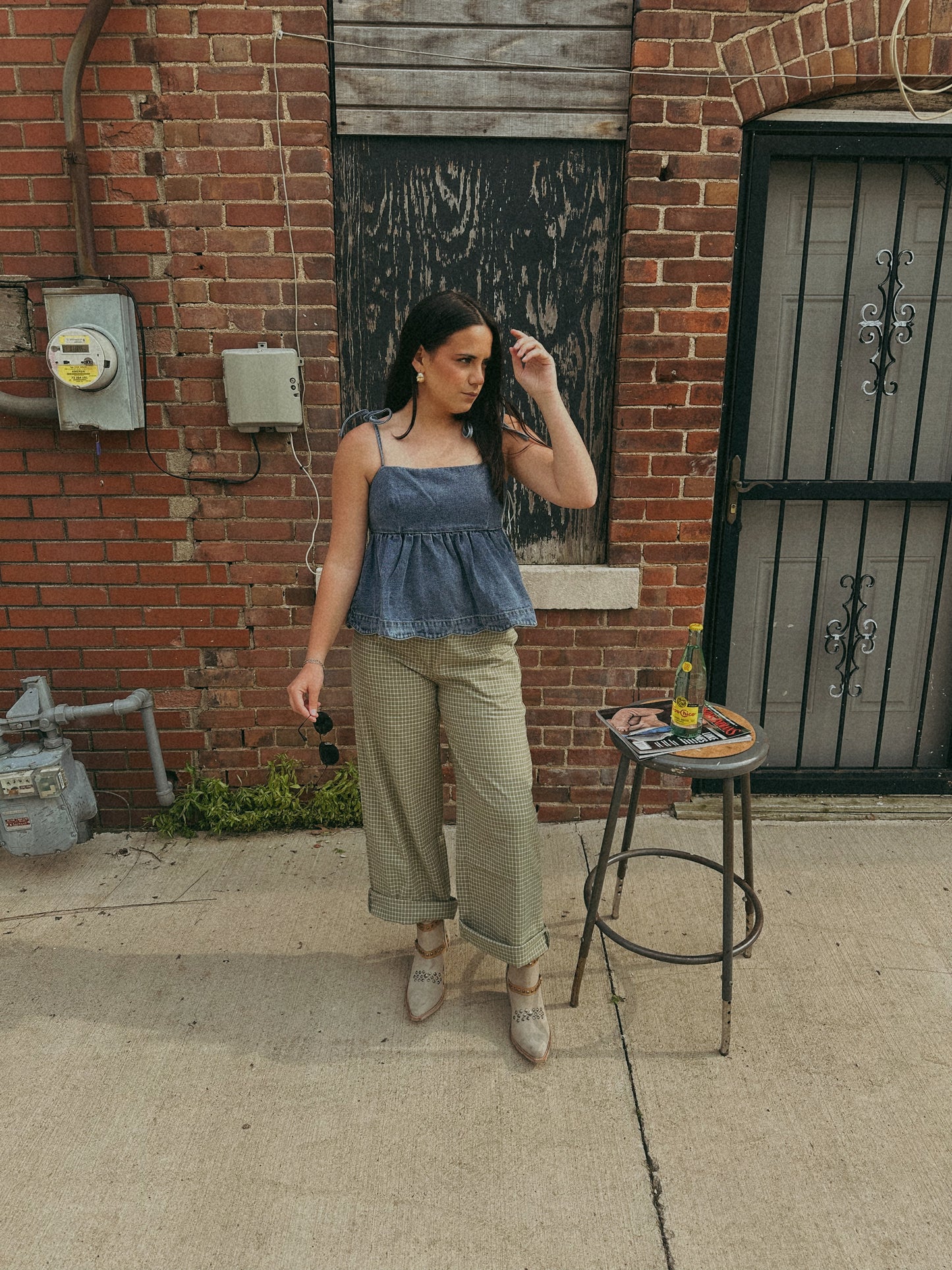 Grayson Drawstring Check Pants