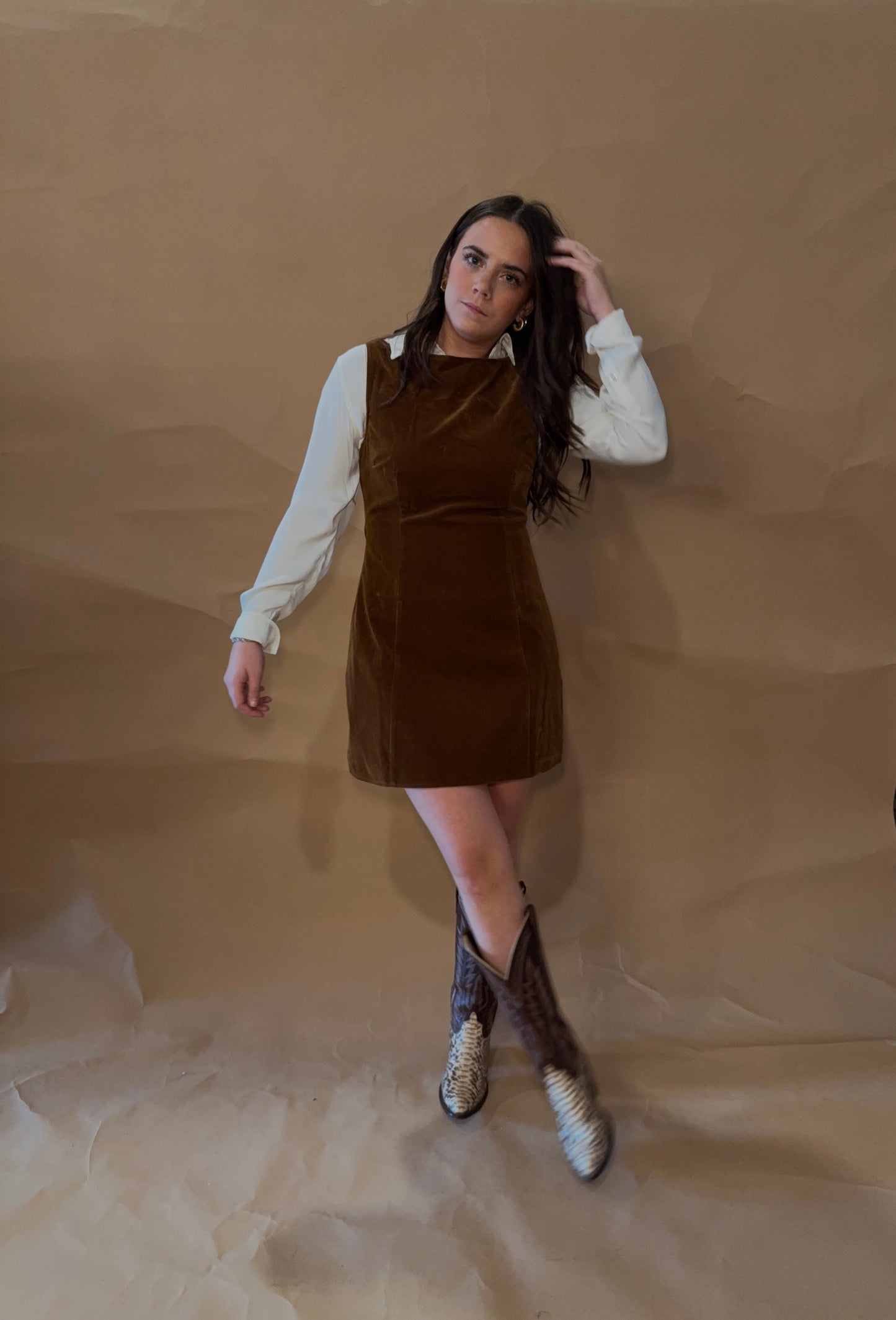 Carmine Velvet Dress