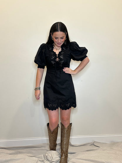 B’s Bubble Sleeve Mini Dress