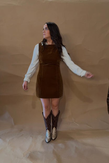 Carmine Velvet Dress