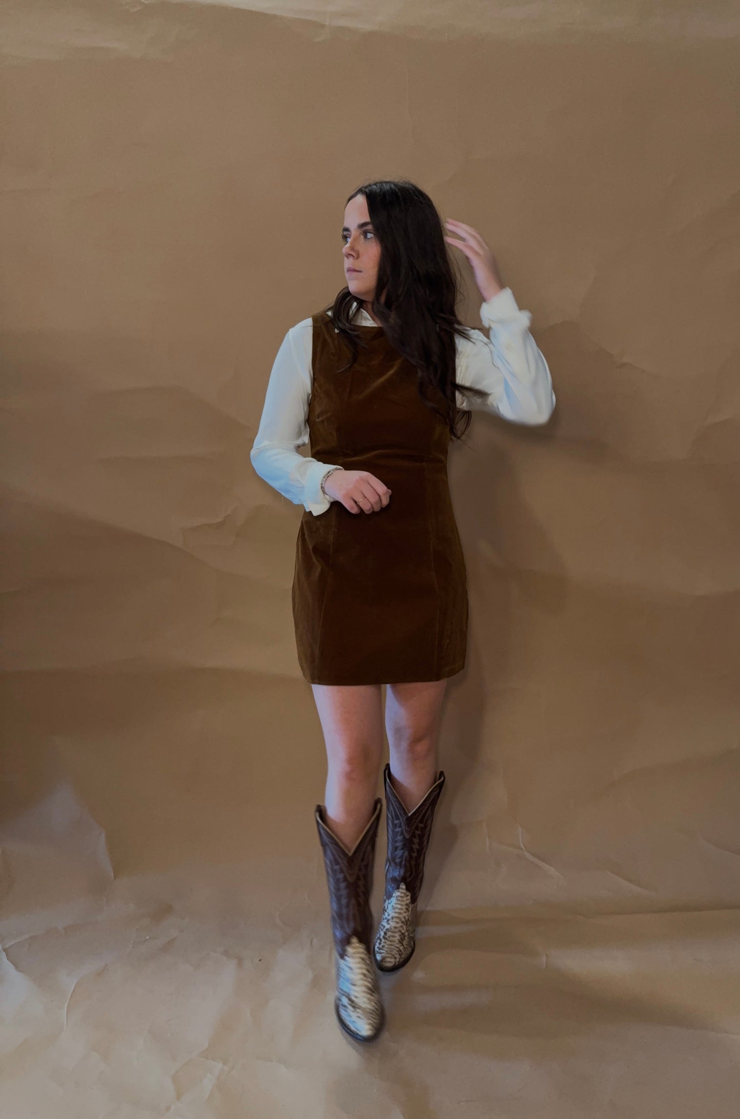 Carmine Velvet Dress