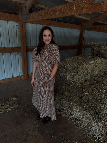 Conway Plaid Midi Dress