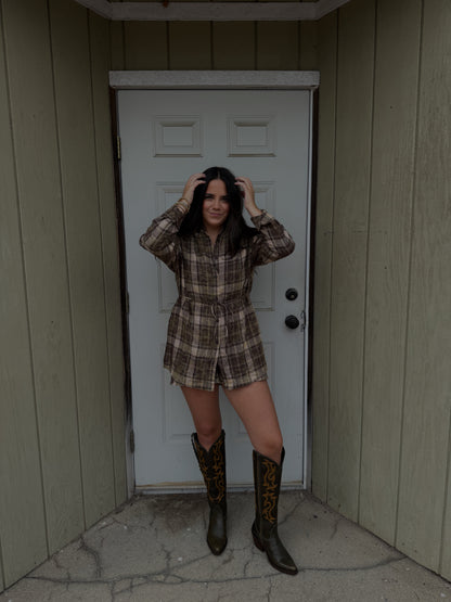 Trailhead Flannel Romper
