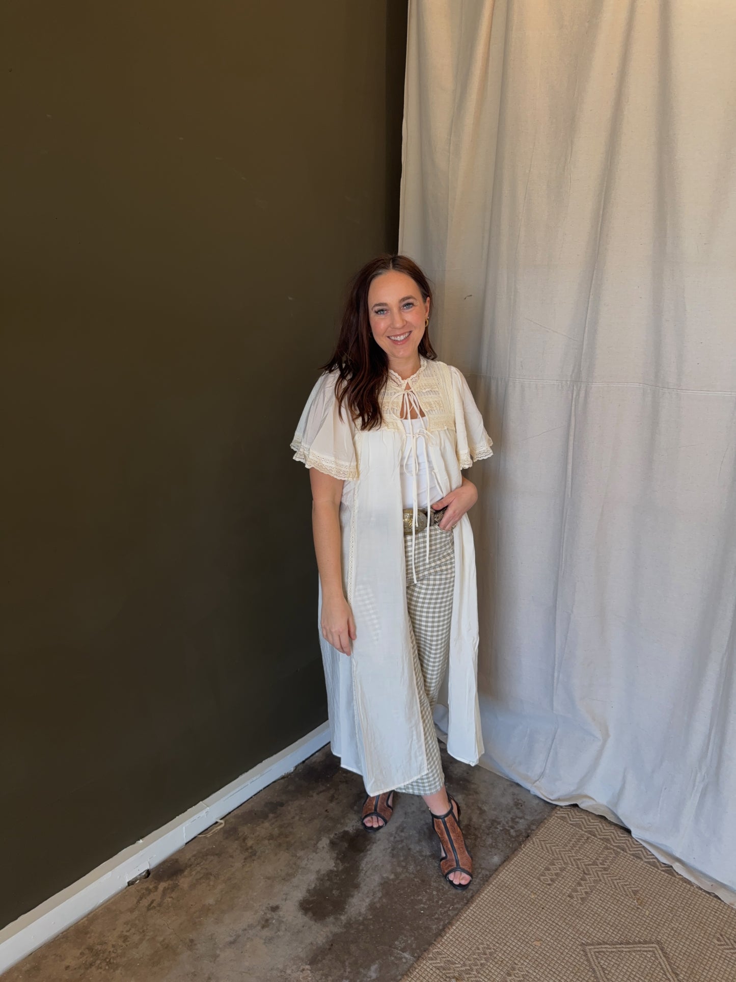 Viva Ruffle Tie Kimono