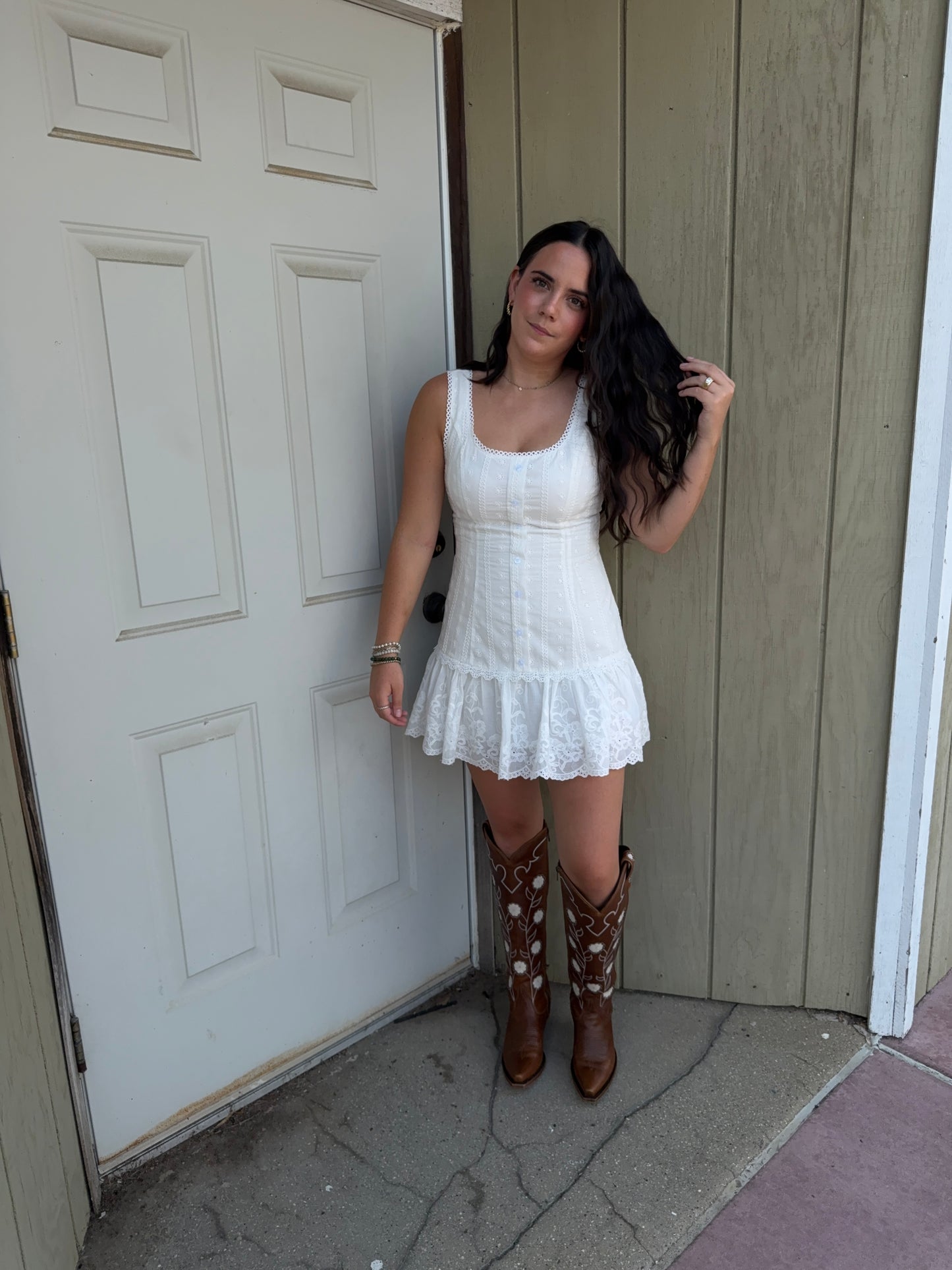 Abilene Eyelet Mini Dress