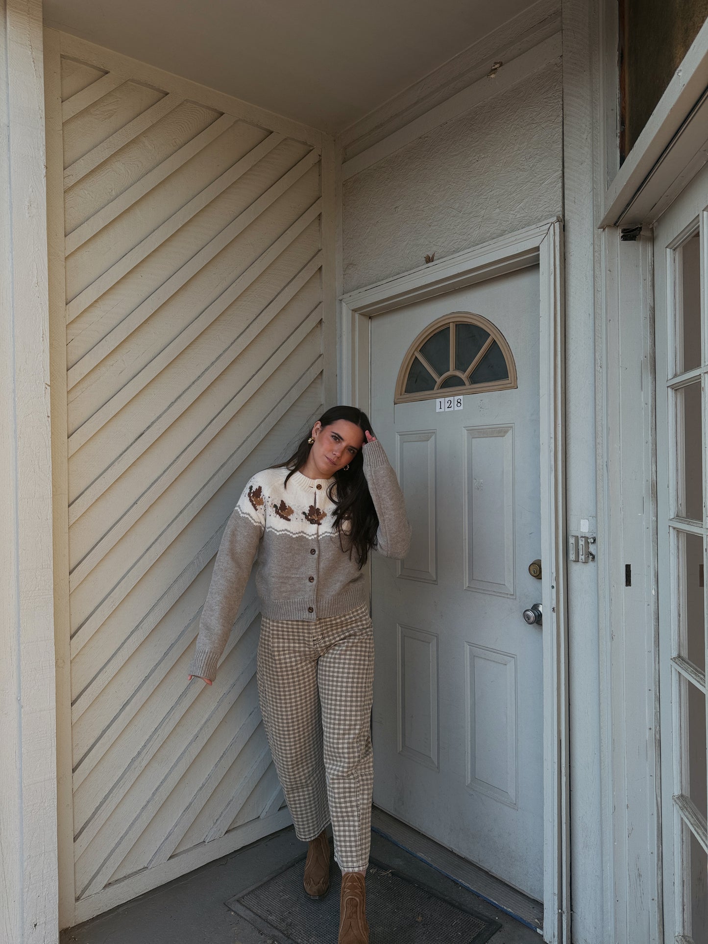 Retro Duck Print Sweater