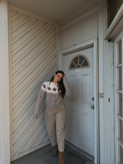 Retro Duck Print Sweater