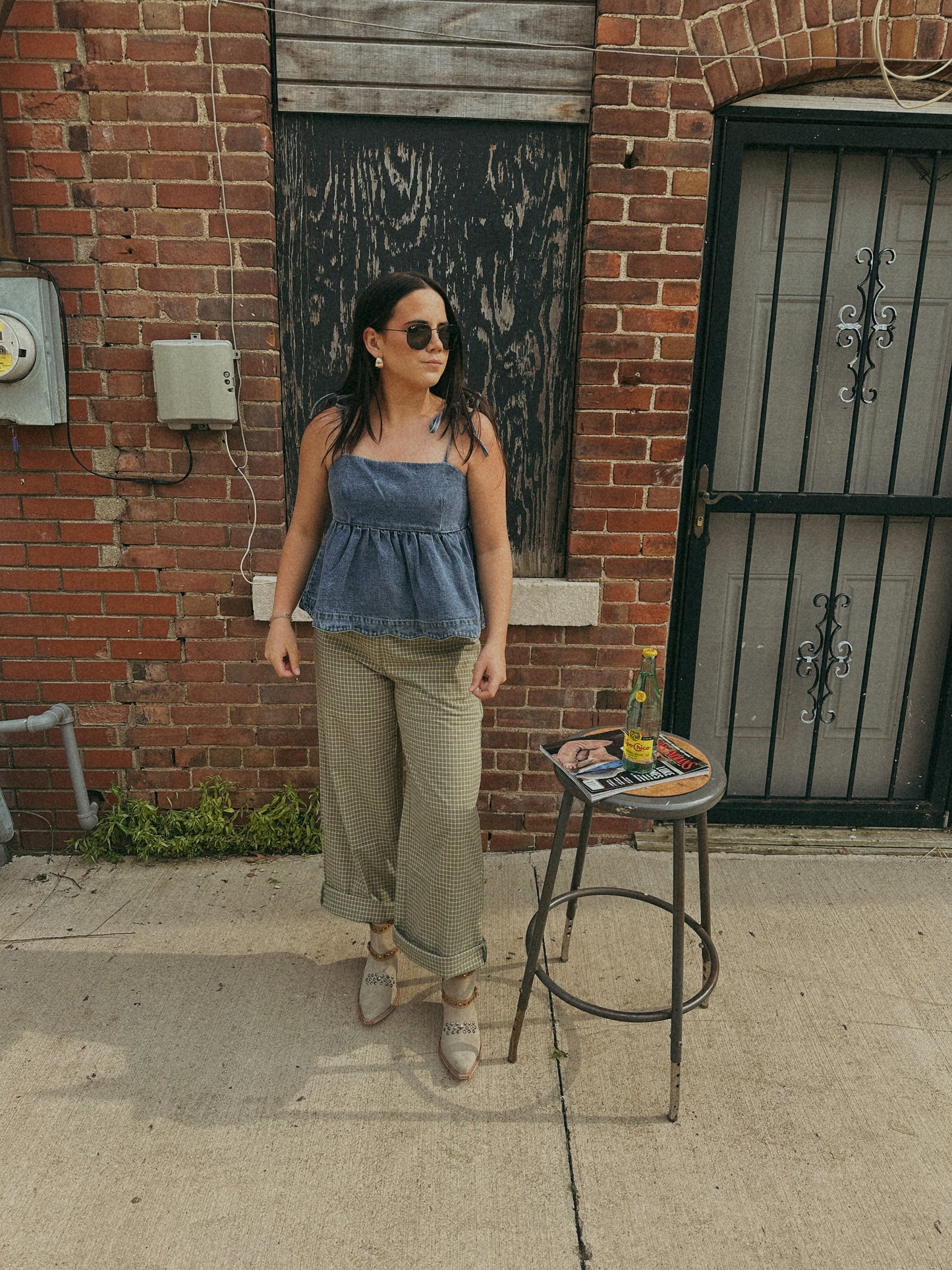 Grayson Drawstring Check Pants