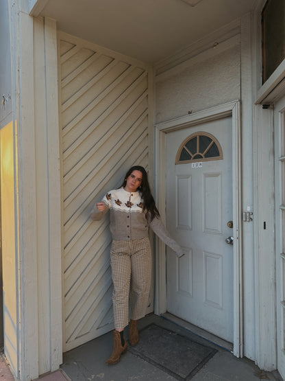 Gingham Barrel Jeans