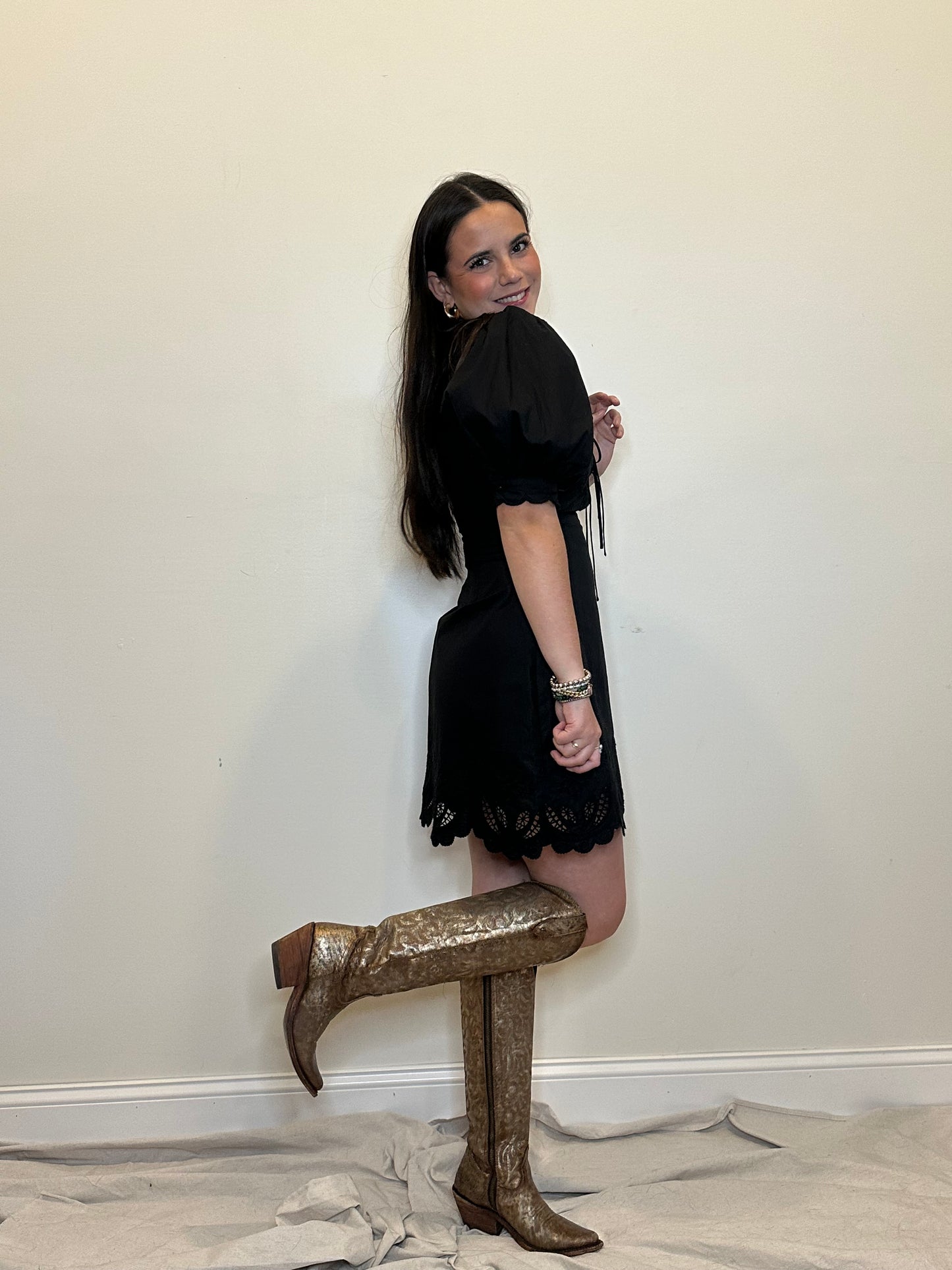 B’s Bubble Sleeve Mini Dress