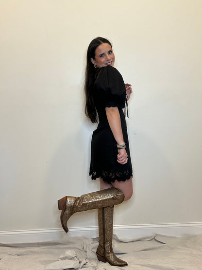 B’s Bubble Sleeve Mini Dress
