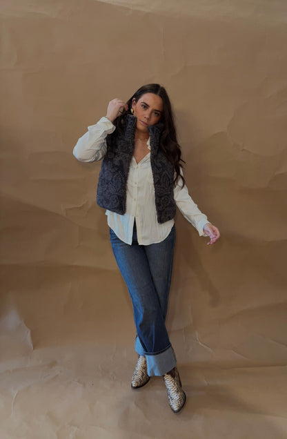 Paisley Sherpa Vest
