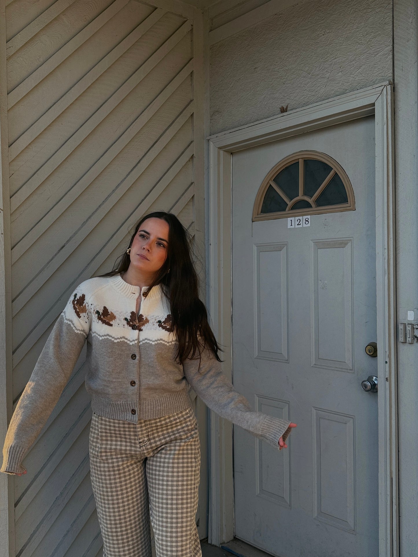 Retro Duck Print Sweater