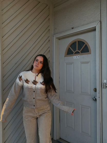 Retro Duck Print Sweater