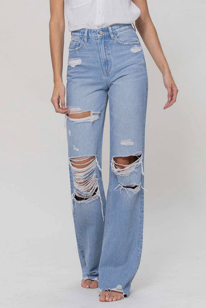 Hotter Than That | 90s wide leg distressed jeans