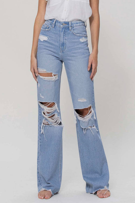 Hotter Than That | 90s wide leg distressed jeans