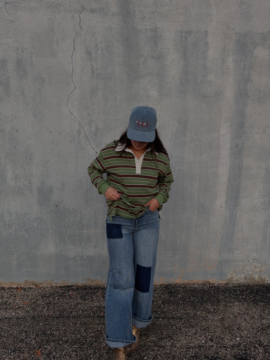 Patchwork Wide Leg Jeans