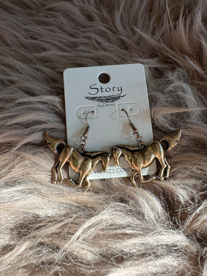Horse Dangle Earrings