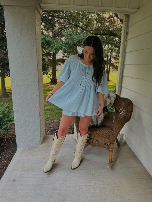 Cammie Pintuck Tunic Top