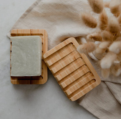 Waterfall Self- Draining Bamboo Soap Dish