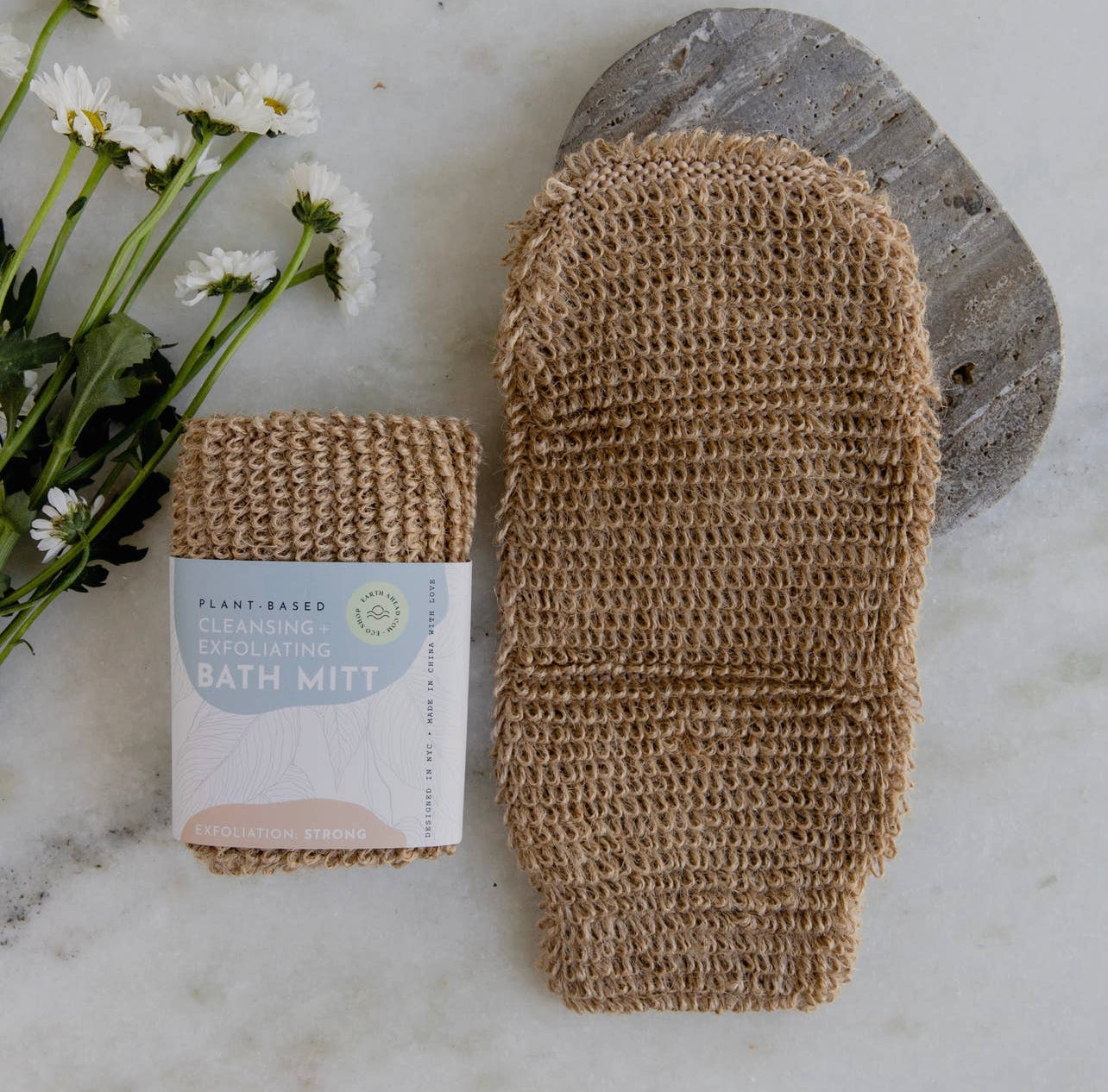 Jute Cleansing + Exfoliating Bath Shower Mitt